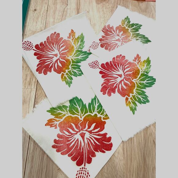 Vintage Hawaiian Islands Map Satin Tablecloth 39x40 + 4 Napkins Deadstock - Picture 2 of 13